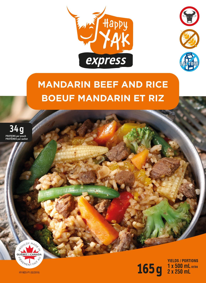 Happy Yak Mandarin Beef and Rice - 1 Portion