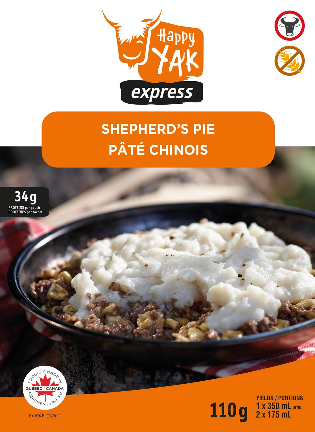 Happy Yak Shepherd's Pie - 1 Portion