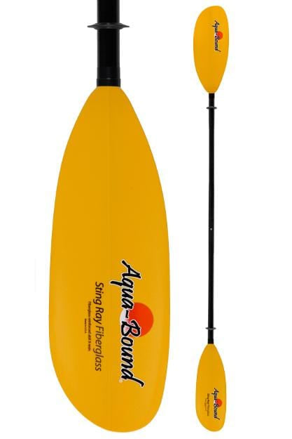 Lame FG Aqua Bound StingRay jaune/tige en fibre de verre 2 pièces