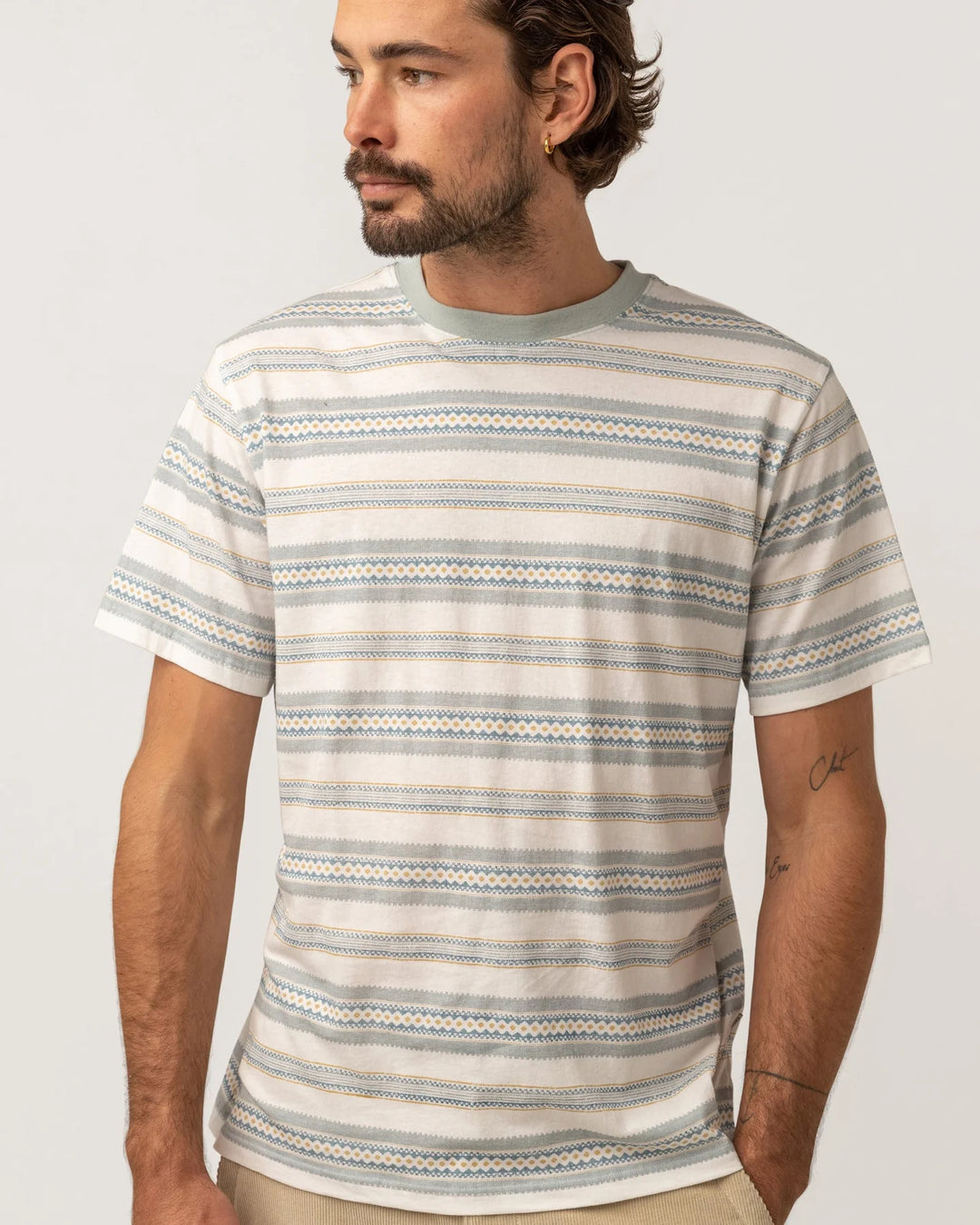 Rhythm Cairo Stripe Vintage Short Sleeve T-Shirt