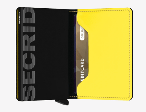 Secrid Slim Wallet - Matte Black-Yellow