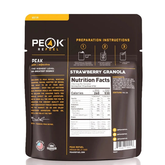 Peak Refuel Strawberries &amp; Granola with Milk