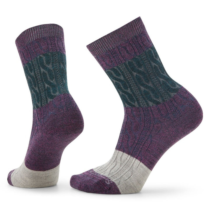 SmartWool Women's Everyday Color Block Cable Crew Socks