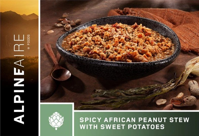 Ragoût d'arachides africain épicé d'Alpine Aire avec patates douces 