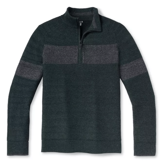 SmartWool Men's Ripple Ridge Stripe Half Zip Sweater
