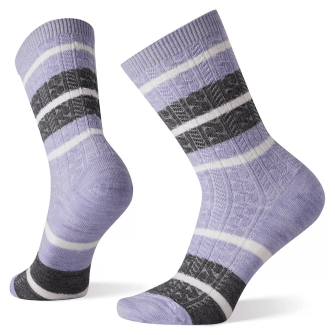 SmartWool Women's Everyday Striped Cable Crew Socks