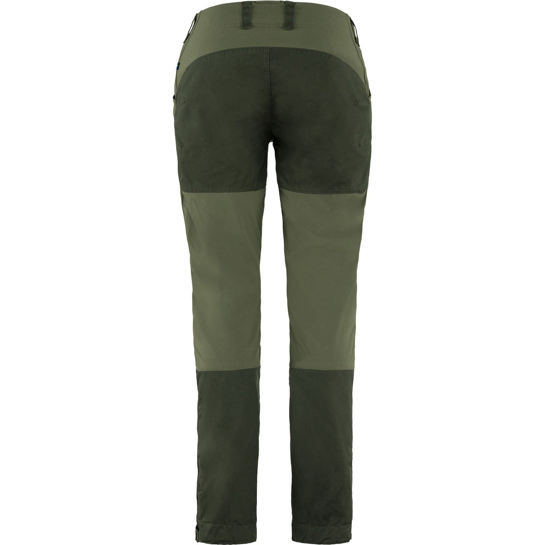 FJÄLLRÄVEN Women's Keb Trousers Curved Regular - Deep Forest / Laurel Green
