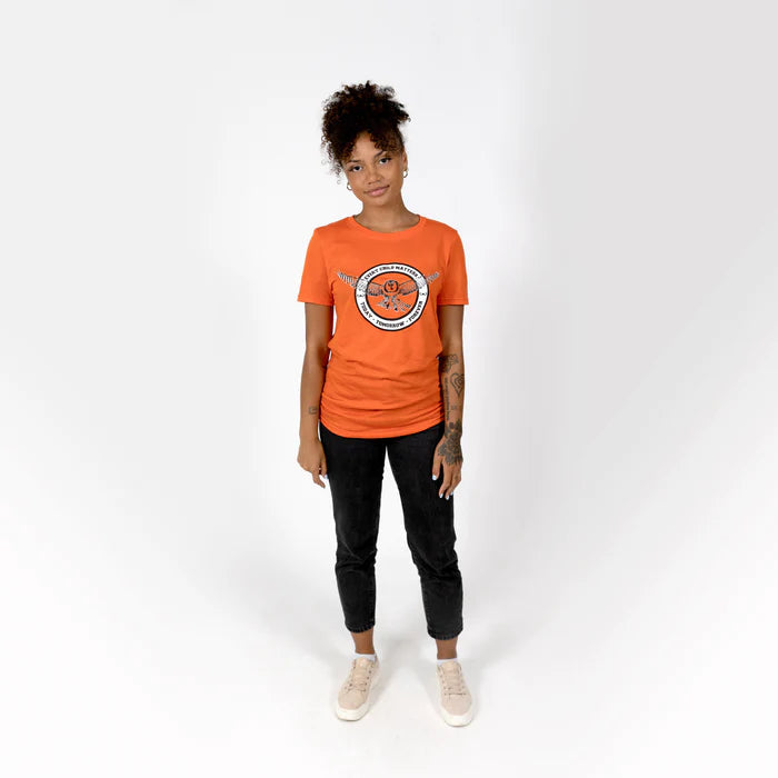 T-shirt orange adulte Muin X Stanfield - Chaque enfant compte « Hibou »