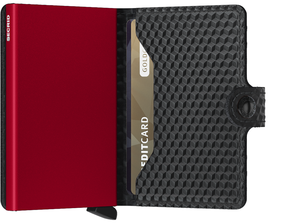 Secrid Mini Wallet - Cubic Black / Red