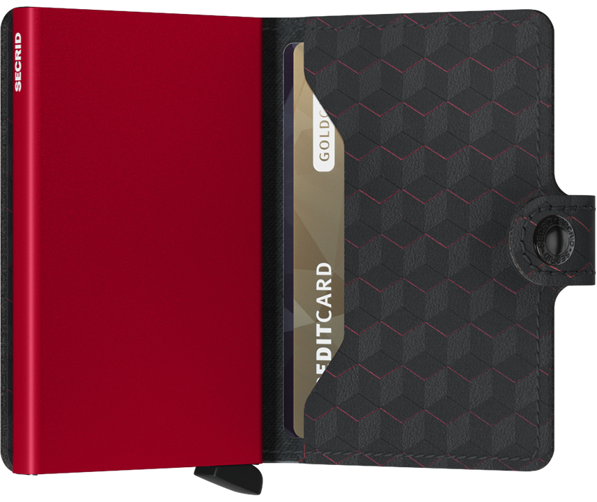 Secrid Mini Wallet - Optical Black / Red