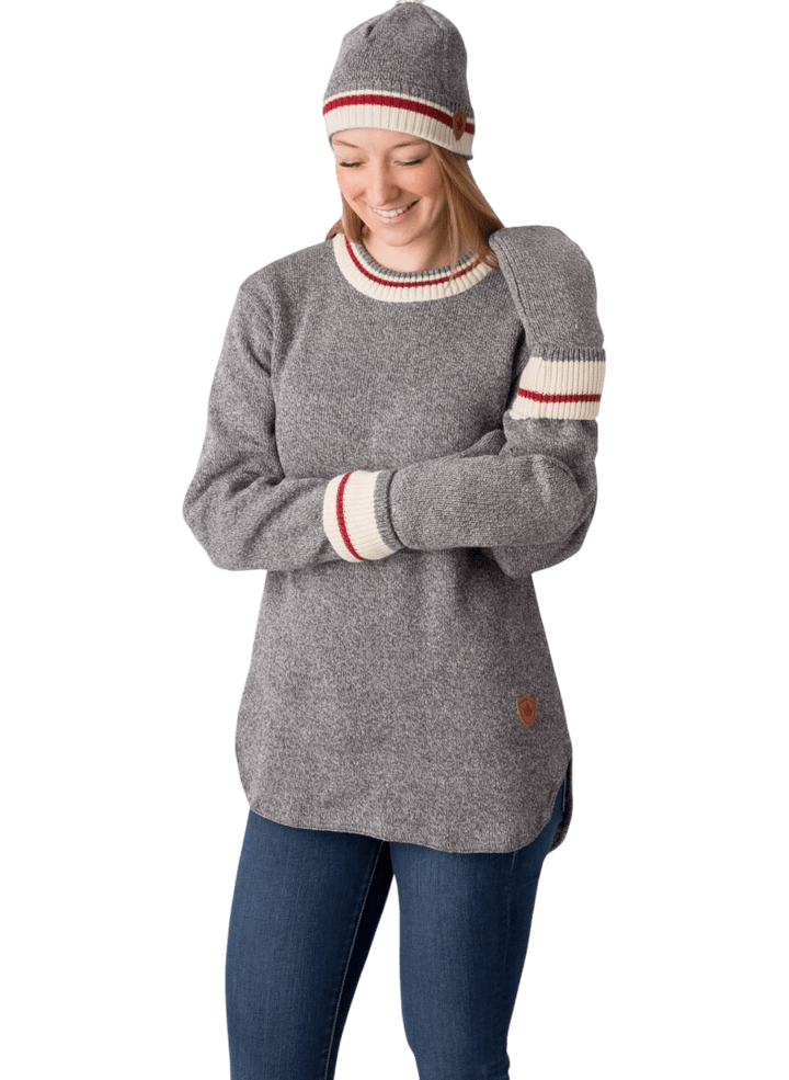 Stanfields Women's 1330 Heritage Sock Stripe Crewneck Sweater